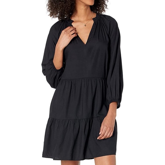 (1756) The Drop Women's @caralynmirand Ruffle-Neck Tiered Mini Dress XXL